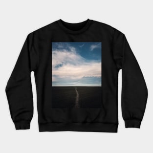 footpath across empty land Crewneck Sweatshirt